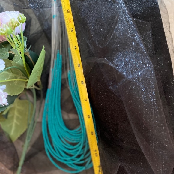 New Blue Beaded Multi Strand Necklace - Picture 2 of 3